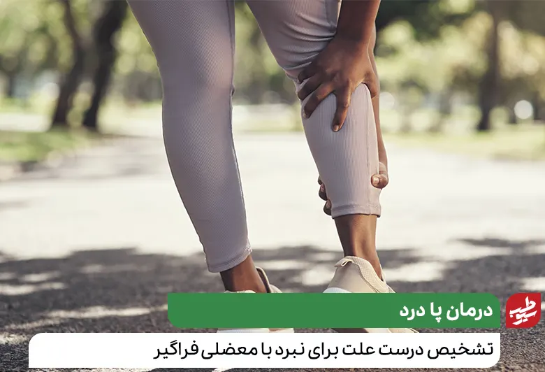 فردی که به درمان پا درد برای ساق پا نیاز دارد|سیوطب