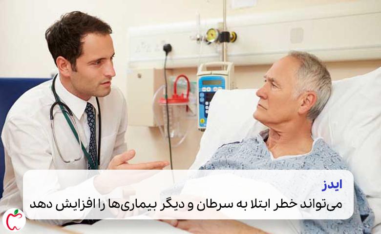 پزشک در حال شرح عوارض ایدز به بیمار است| سیوطب