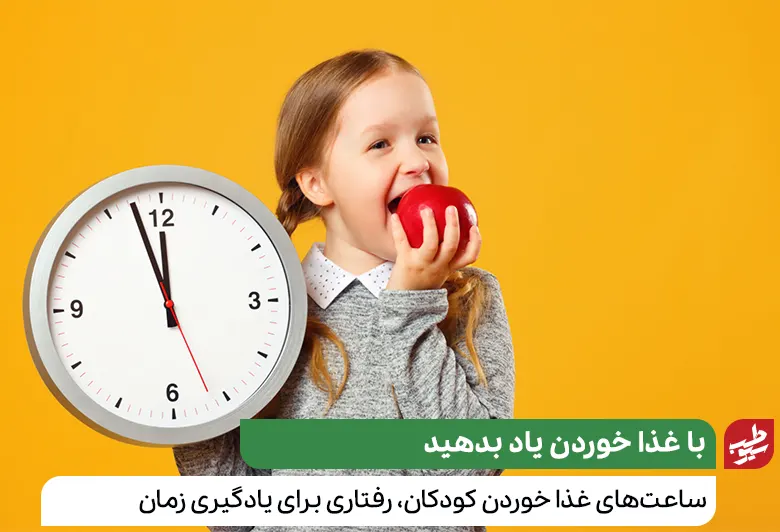 آموزش ساعت به کودکان با دادن خوارکی با آن‌ها|سیوطب