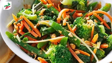 سالاد سبزیجات برای برون ریزی در خام گیاه خواری|سیوطب
